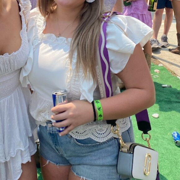 White Ruffle Blouse - Picture 3 of 4